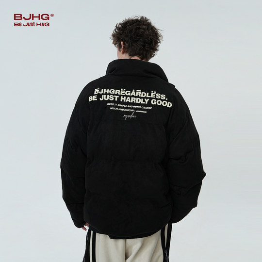 BJHG不计后果棉服男款冬装加厚麂皮绒美式潮棉衣面包服外套棉袄女