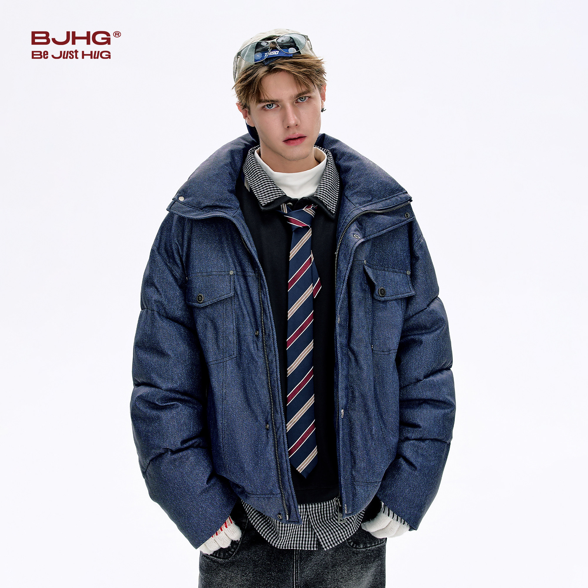 BJHG不计后果仿牛仔棉服男款新款2025冬装潮棉衣夹克外套防寒服女,淘宝优惠券,粉丝福利购,淘宝优惠卷
