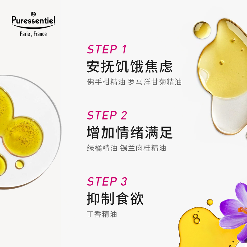 Puressentiel璞医香闻立饱闻嗅饱腹克制嘴馋舒缓情绪b