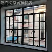 High-end Shanghai Old Steel Windows Iron Art Plaid Steel Doors And Windows Retro Glass Old Steel Windows Doors And Windows Old Foreign Room Villa