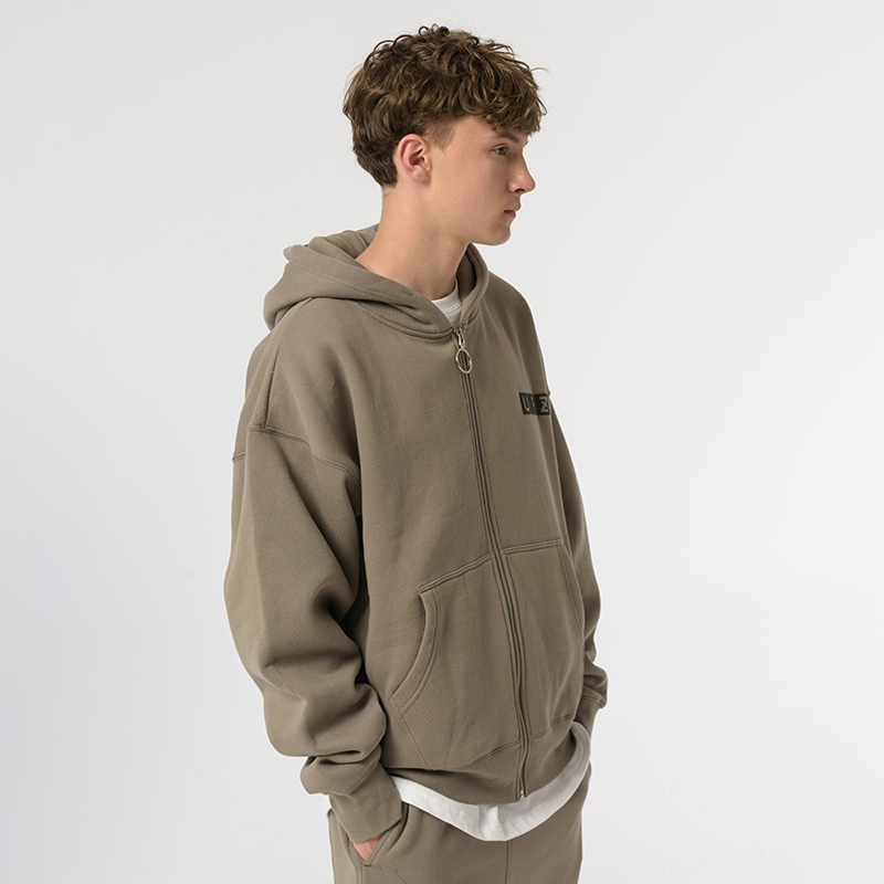 ufz春秋季国潮牌薄绒连帽拉链卫衣 ufz卫衣