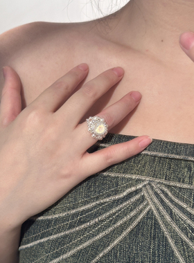 施家珍珠纯银戒指小众原创设计