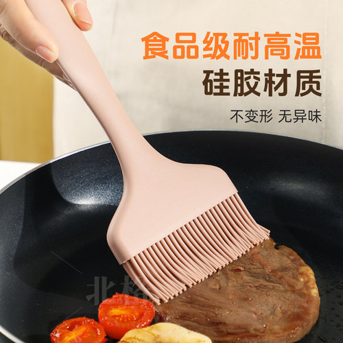 油刷子厨房烙饼耐高温家用食品级硅胶油刷子电饼铛煎饼鸡蛋饼刷子 - 图1
