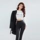 Kaka Couple Dolphin Tummy Pants Little Black Pants Autumn New Amber High Waist Tummy Pants Slimming Leggings