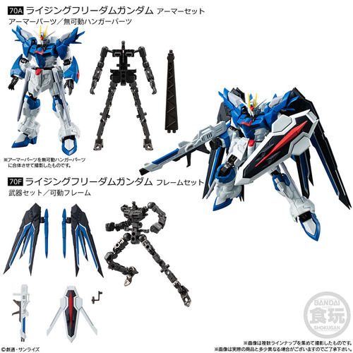 万代食玩 高达G-FRAME FA  05 06骨架装甲可拼装自由高达模型摆件 - 图3