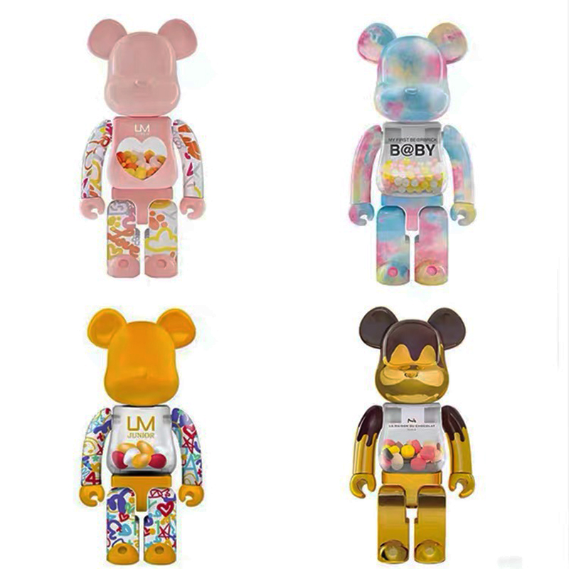 bearbrick400%暴力熊手办摆件澳门系列幻彩UM巧克力积木熊送礼物 - 图3