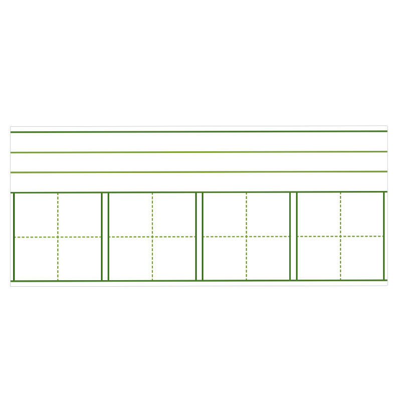 昕果磁性白板四线格拼音田字格画线格英文字母黑板贴书写易擦便携磁力贴白板磁性水性笔写字板小学生磁贴黑板 - 图3