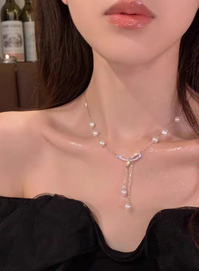 2025新款时尚百搭项链女简约气质锁骨链高级感颈链配饰