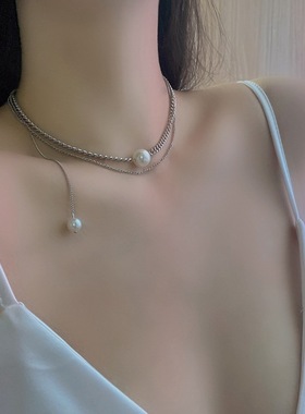 闪钻韩国珠子百搭冷淡风配饰项链