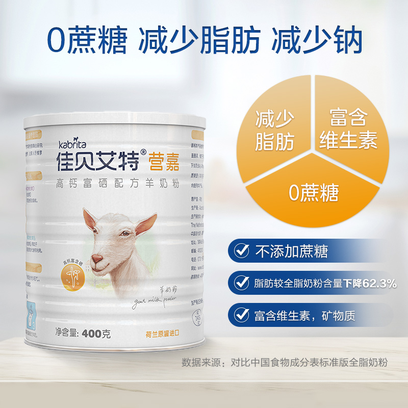佳贝艾特营养品专卖店佳贝艾特营嘉羊奶粉益生菌组合女士大学生青少年中老年高钙富硒3