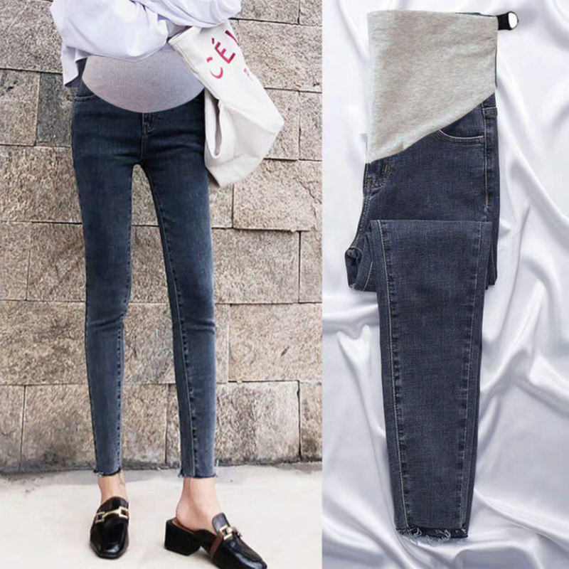 外穿秋季时尚潮妈九分洋气孕妇裤子 喜孕娇服饰孕妇打底裤