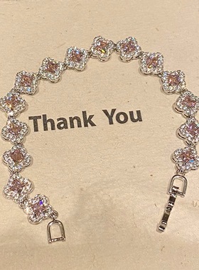 18K金四叶草手链女轻奢小众