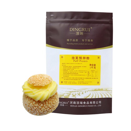 顶瑞泡芙预拌粉酥皮泡芙材料1kg 脆皮泡芙粉商用烘焙原料厂家销售 - 图0