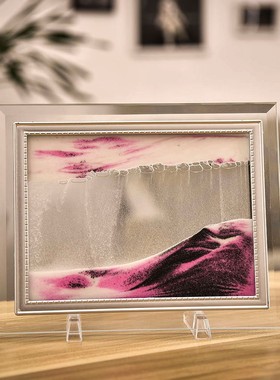 7寸沙漏画 3D沙漏画 家居装饰品创意礼品摆件 直销零售定制