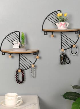 创意墙面收纳架金属置物架家居客厅玄关卧室墙面装饰钥匙摆件收纳