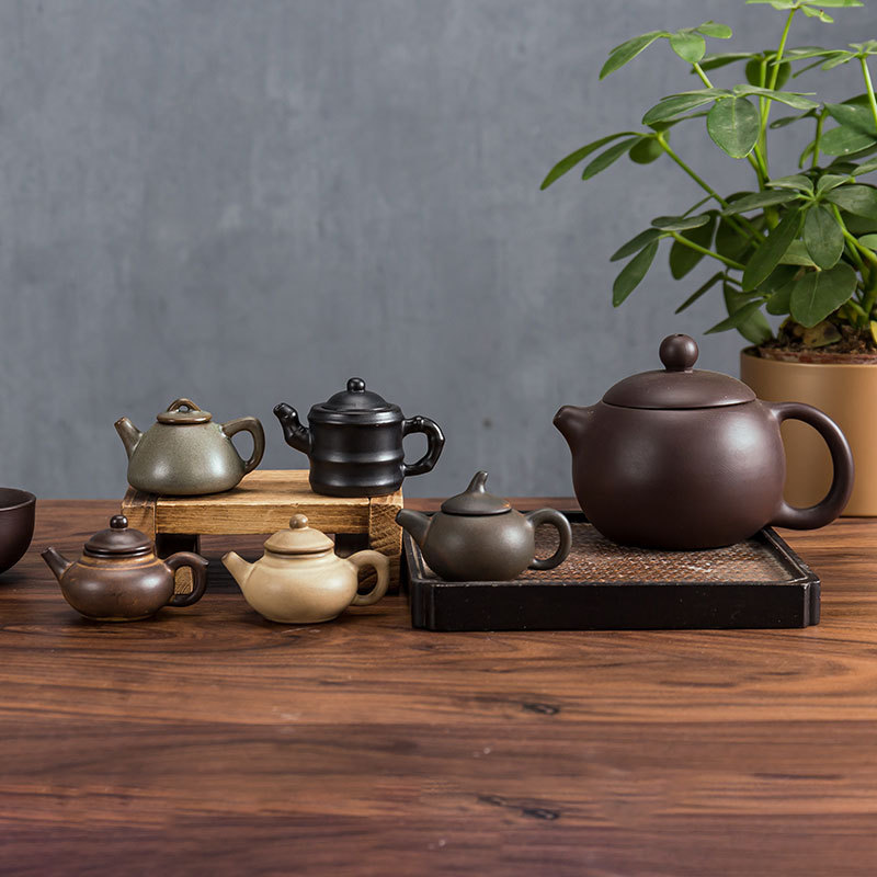 迷你紫砂小茶壶可养可玩指尖壶茶宠茶玩袖珍功夫茶具摆件厂家直供