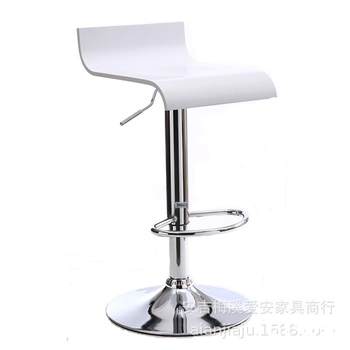 ໄມ້ແຂງງໍໄມ້ກະດານ bar chair lifting bar chair bar stool high stool counter mobile phone store business hall exhibition stand