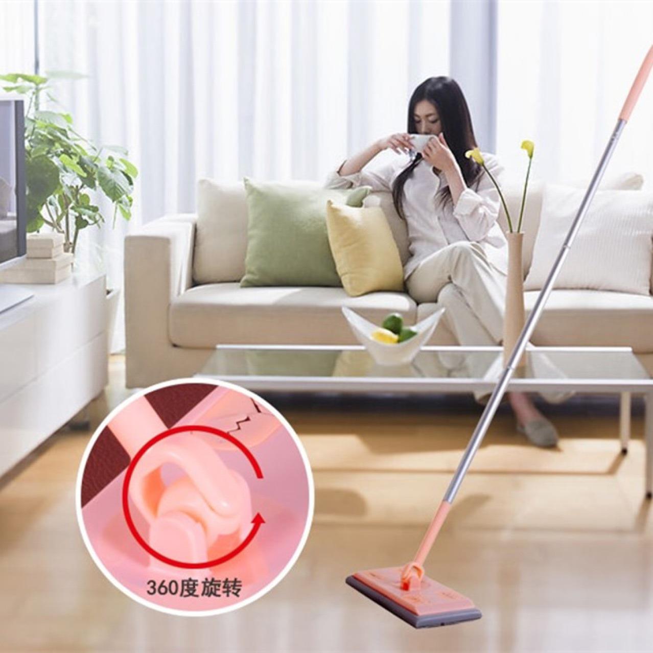 地板清洁平板拖把旋转懒人家务免手洗除尘纸专用小拖把好物新定制