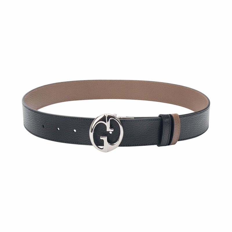 gucci男士经典百搭双g扣牛皮皮带 OEFASHION海外腰带/皮带/腰链