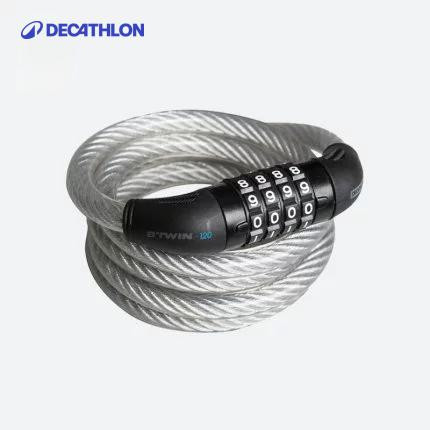 迪卡侬山地自行车锁防盗锁密码锁钢缆锁自行车配件KIDA - 图3