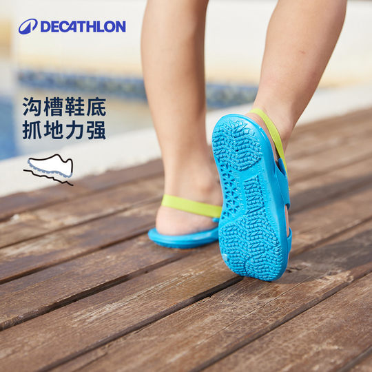 Decathlon swimming pool children and teenagers lightweight slippers