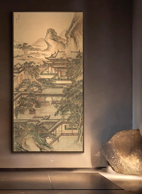 玄关新中式故宫典藏级国画挂画