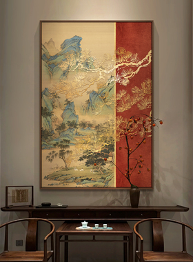 新中式餐厅客厅装饰画浮雕立体画