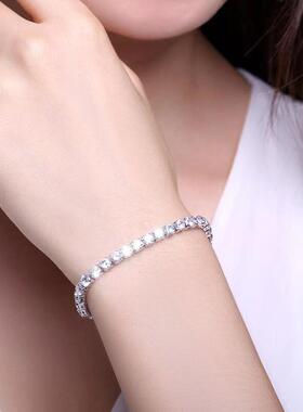 跨境爆款3mm单排钻手链女百搭小众设计感ins风基础款简约轻奢爆款