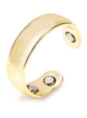 亚马逊个性欧美电镀玫瑰金指环男式双磁性保健开口双磁石爆款