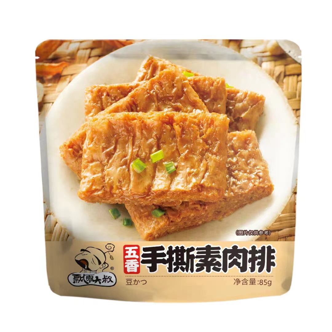 飘零大叔手撕素肉排85g素牛排辣条素鸡豆腐干解馋网红小零食散装-图3