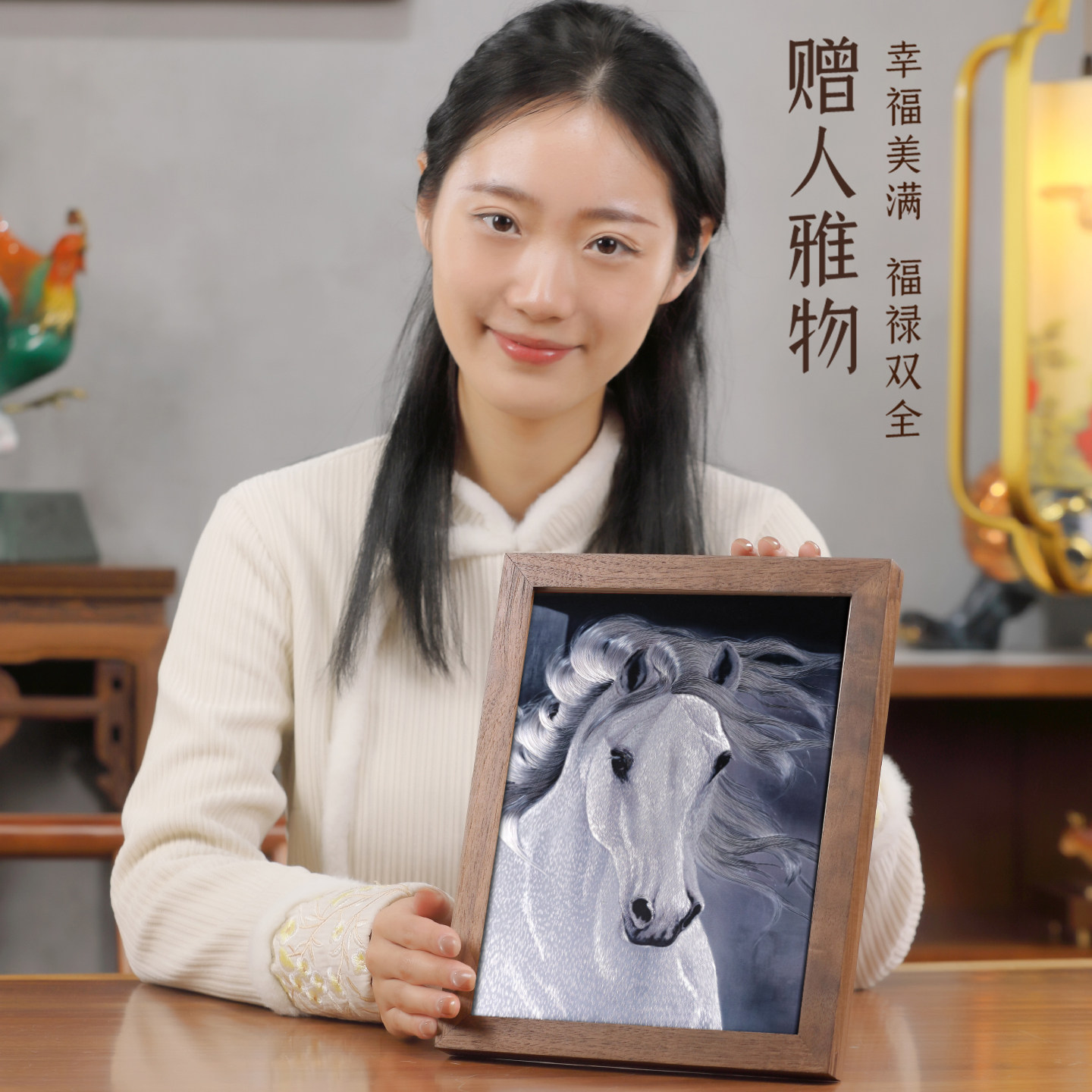 礼师傅徐悲鸿马年生肖贺岁礼品铜雕画手工办公桌面摆台商务纪念品,淘宝优惠券,粉丝福利购,淘宝优惠卷