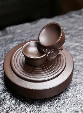 跨境紫砂防风罩倒流香炉烟尘创意小茶壶家居茶室香薰炉摆件  批发