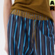 AR Tencel cotton optical illusion striped trousers home can be worn ນອກ Spring-sleeved home clothes suit four-season straight pants