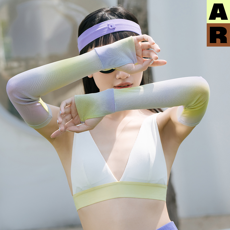 AR苹果牙牙网纱袖套/时尚显瘦印花防护套袖女夏季a线AlmondRocks - 图3