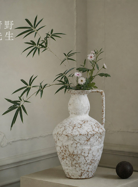 青野先生侘寂风听岚花瓶插花摆件