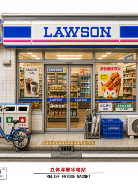 日本罗森LAWSON树脂浮雕冰箱贴