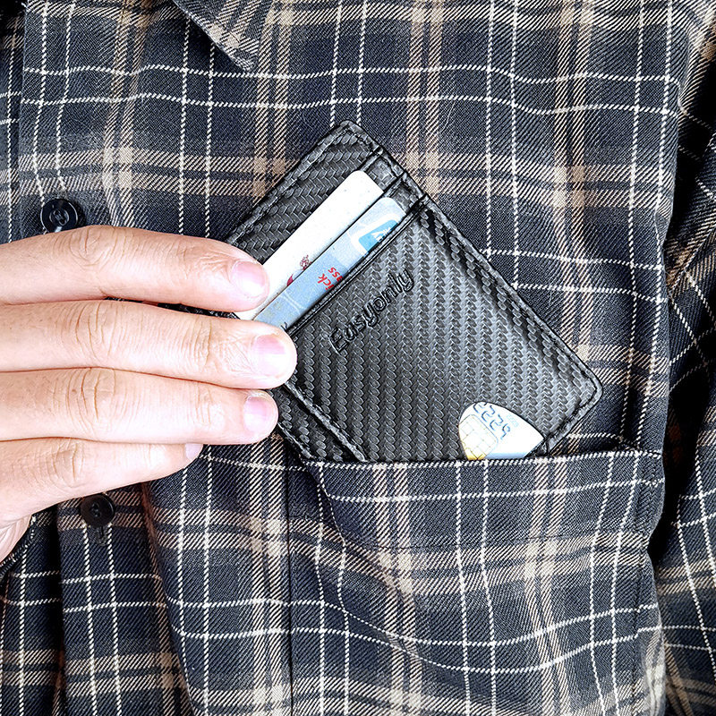 机动车皮套卡包男士超薄一体小钱包 easyonly卡包