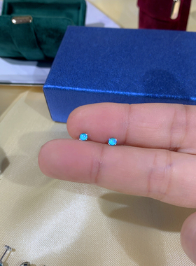 极光蓝耳骨钉迷你简约耳钉软骨钉