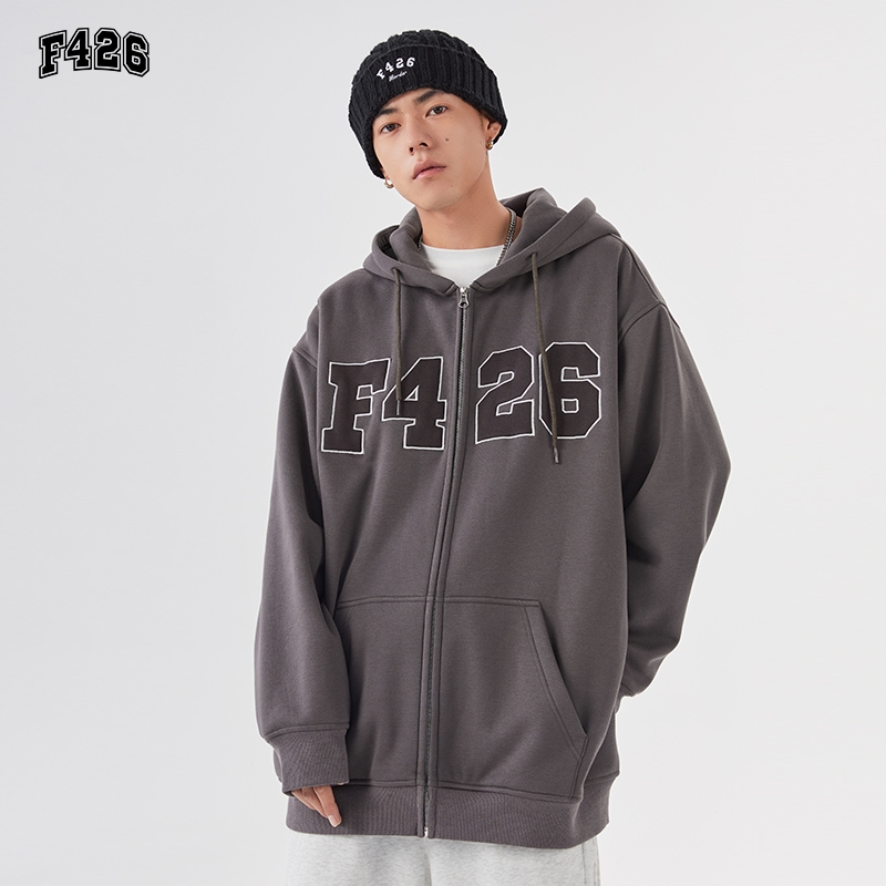 F426 开衫宽松卫衣 LOGO 服饰节专享 国潮牌秋季情侣嘻哈四色大 F426 开衫宽松卫衣 LOGO 服饰节专享 国潮牌秋季情侣嘻哈四色大