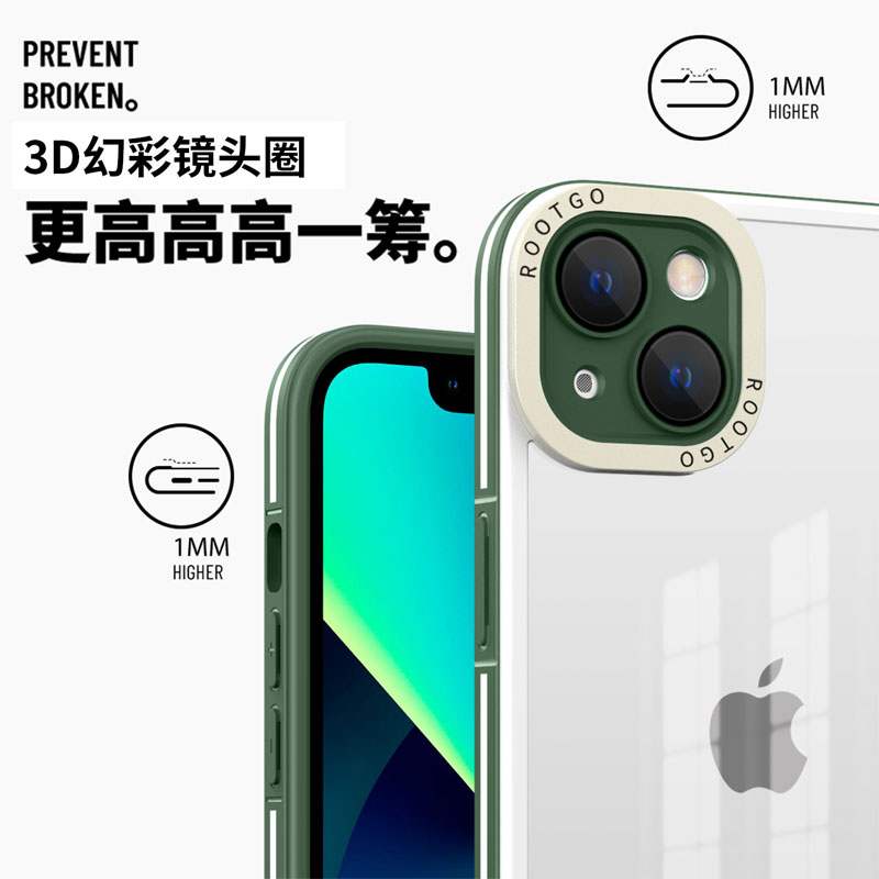 适用苹果15手机壳iPhone15promax新款苹果14ProMax自带镜头膜13撞色11全包12防摔mini壳网红男女亚克力保护套 - 图2