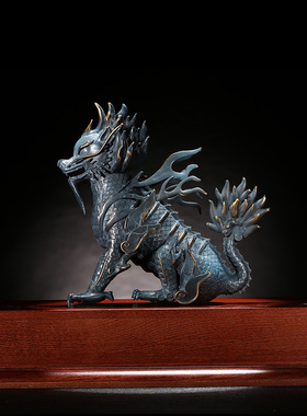 清朝故宫神兽獬豸摆件律师办公桌礼品家居开业工艺品定制礼盒装