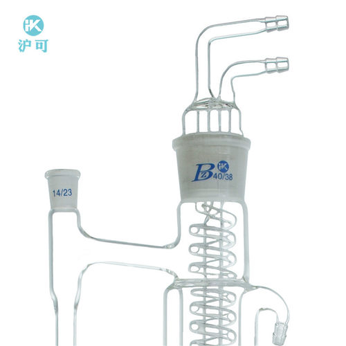 5225具电磁漏斗式分馏头14*14*40*24*24高硼硅加厚玻璃精馏头可定制 - 图2