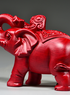 红花梨木祝福新古典客厅摆件