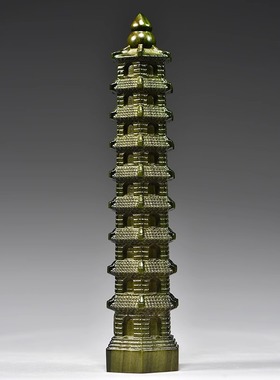 天然绿色檀木质九层十三层文昌塔