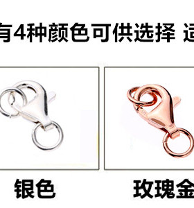 925银圆扣珍珠项链扣手链接头纯银弹簧扣子连接扣手工DIY配件饰品
