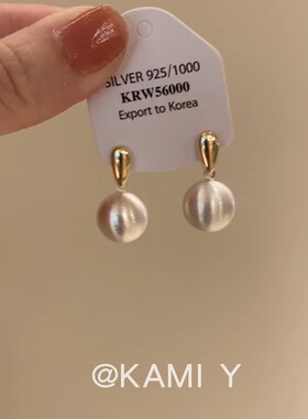 高级感金属拉丝球球耳环女