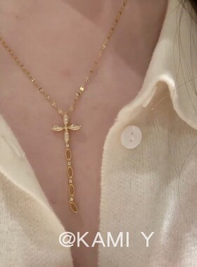 高级感锆石芒星罗盘项链女轻奢