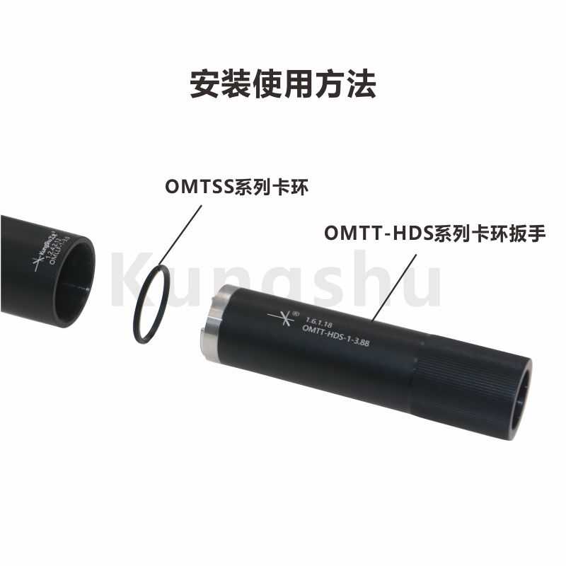 OMTSS系列光学透镜套筒螺纹卡环SM05螺纹固定环压圈SM1 - 图0