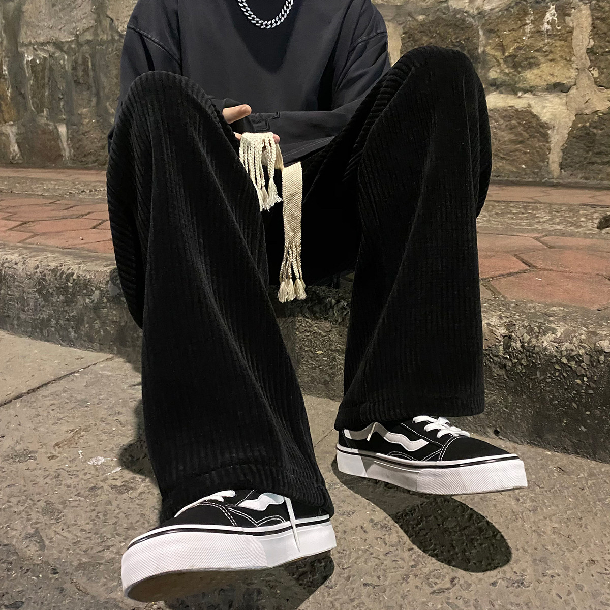 垂坠感灯芯绒裤子男秋冬季休闲裤 佐庭休闲裤