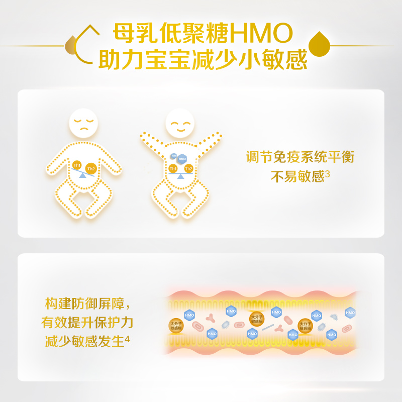 illuma启赋海外旗舰店海外版启赋illuma敏适HA适度水解婴幼儿配方奶粉3阶段800g惠氏2罐3